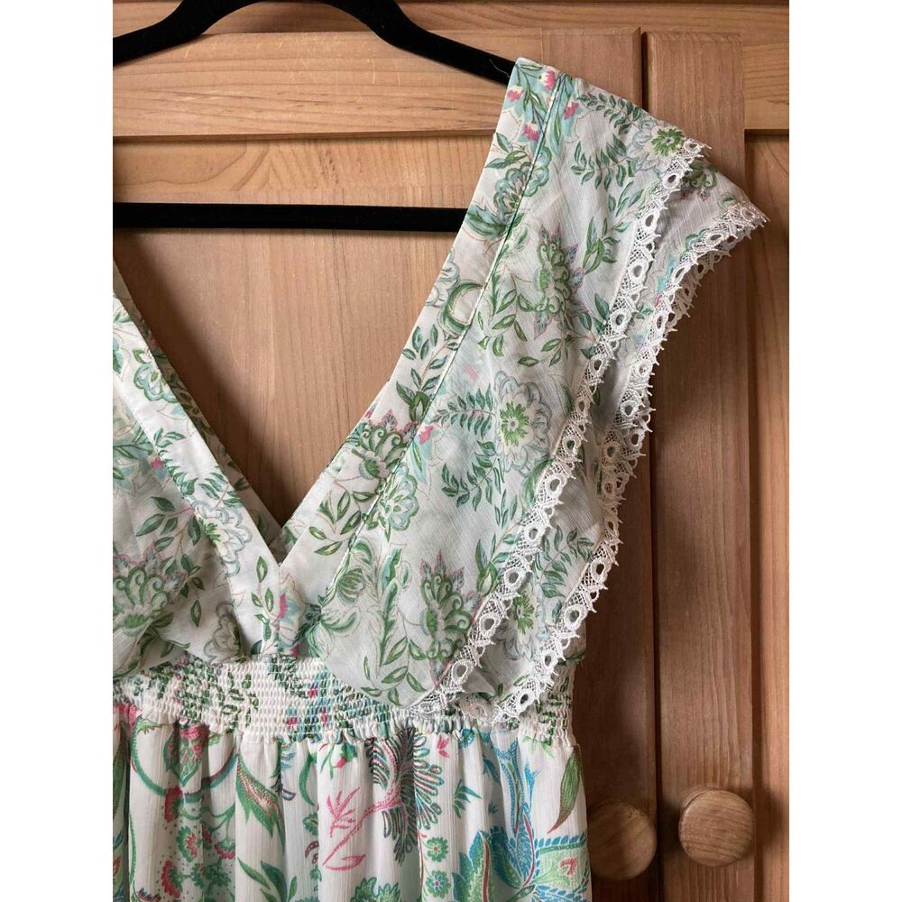 NWT House of Harlow 1960 x REVOLVE Pastel Floral Tiered Maxi Dress, Small - Picture 4 of 5